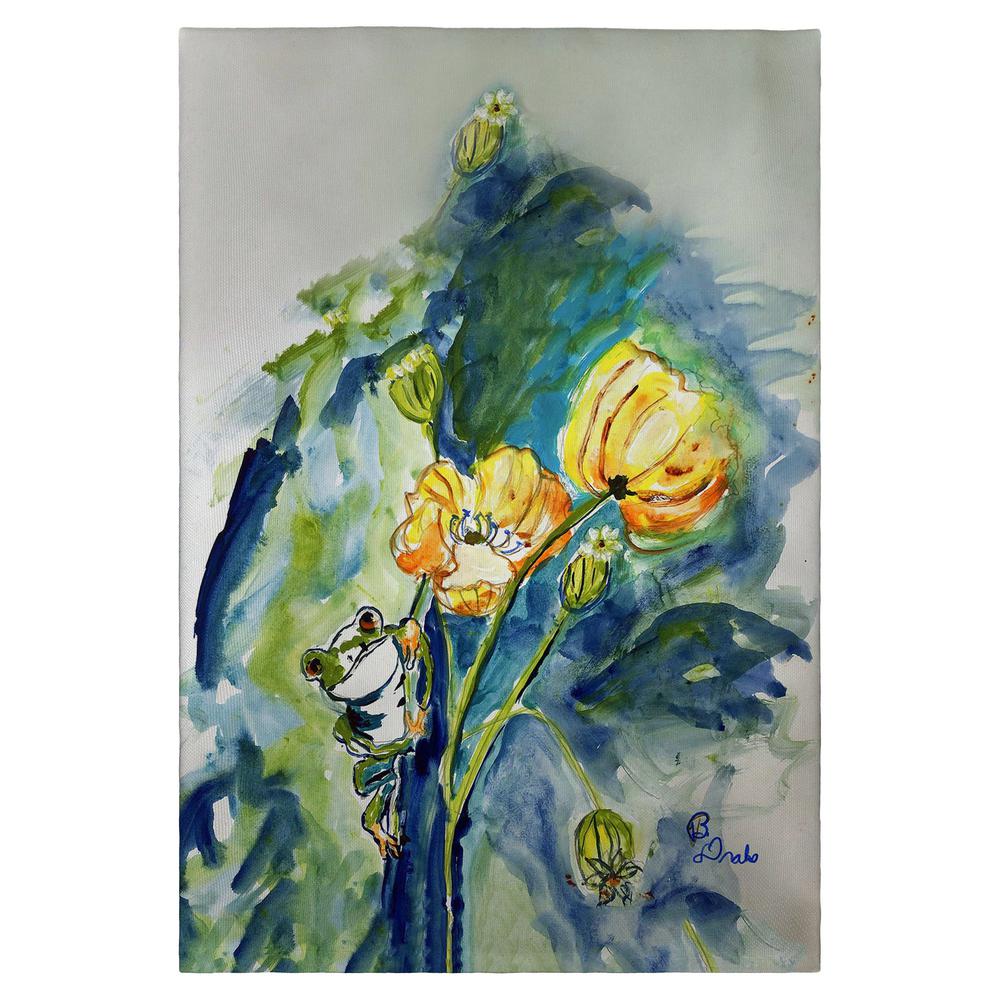 Frog & Flower Guest Towel. Picture 1