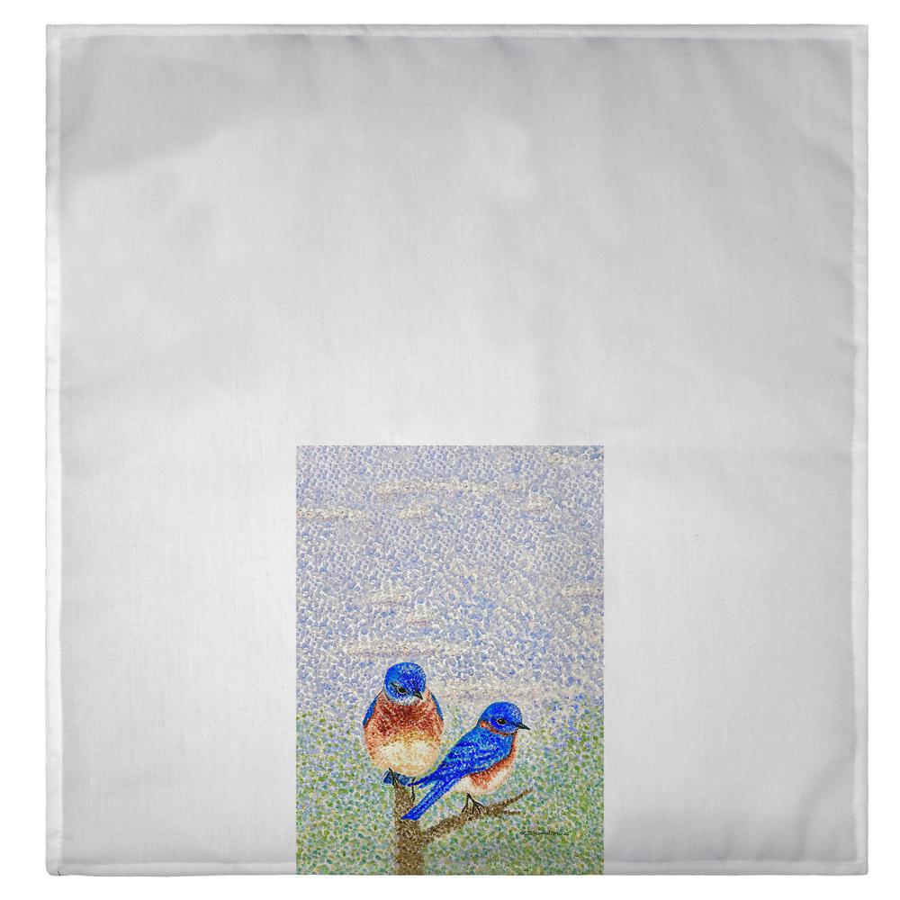 Two Blue Birds Guest Towel. Picture 2