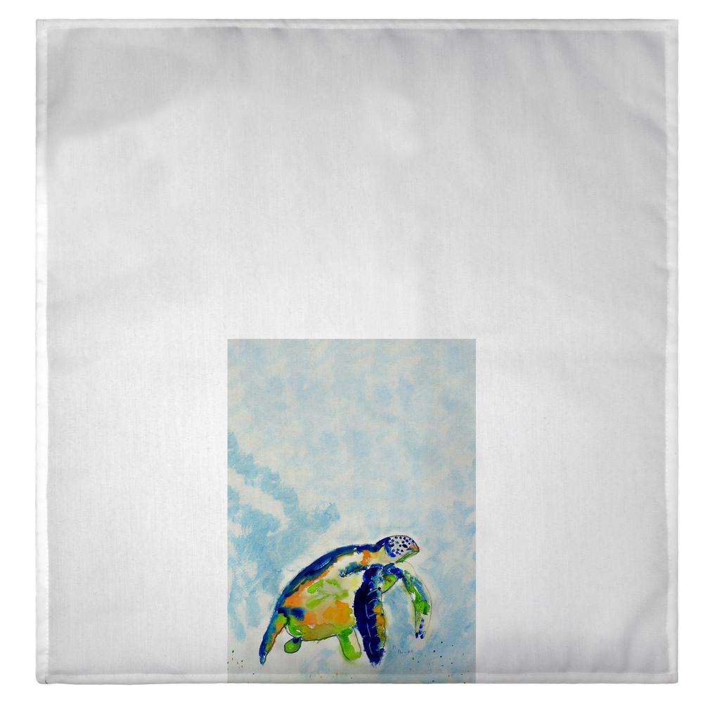 Blue Sea Turtle Guest Towel. Picture 2