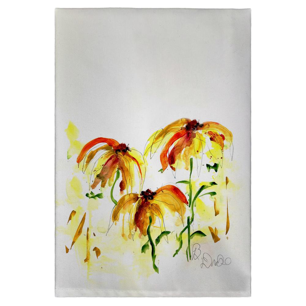 Yellow Flowers Guest Towel. Picture 1