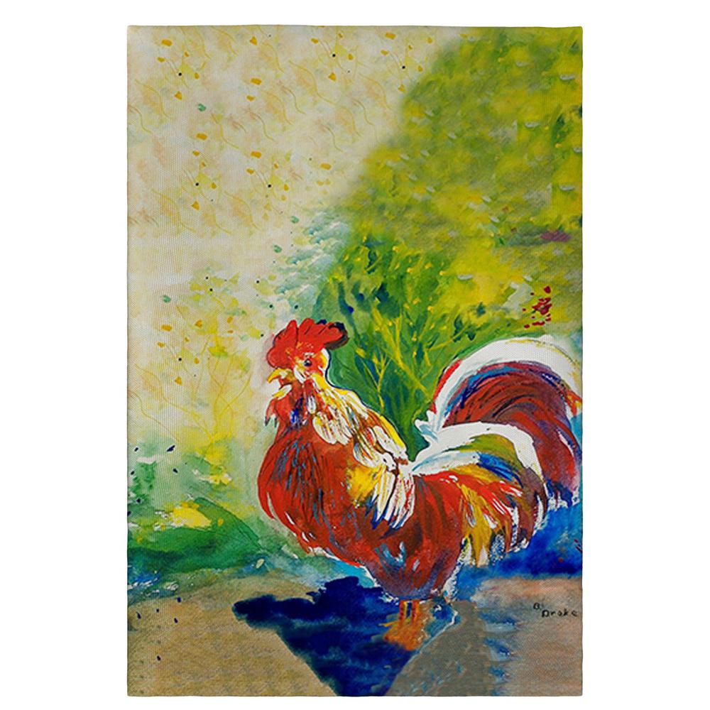 Red Rooster Guest Towel. Picture 1