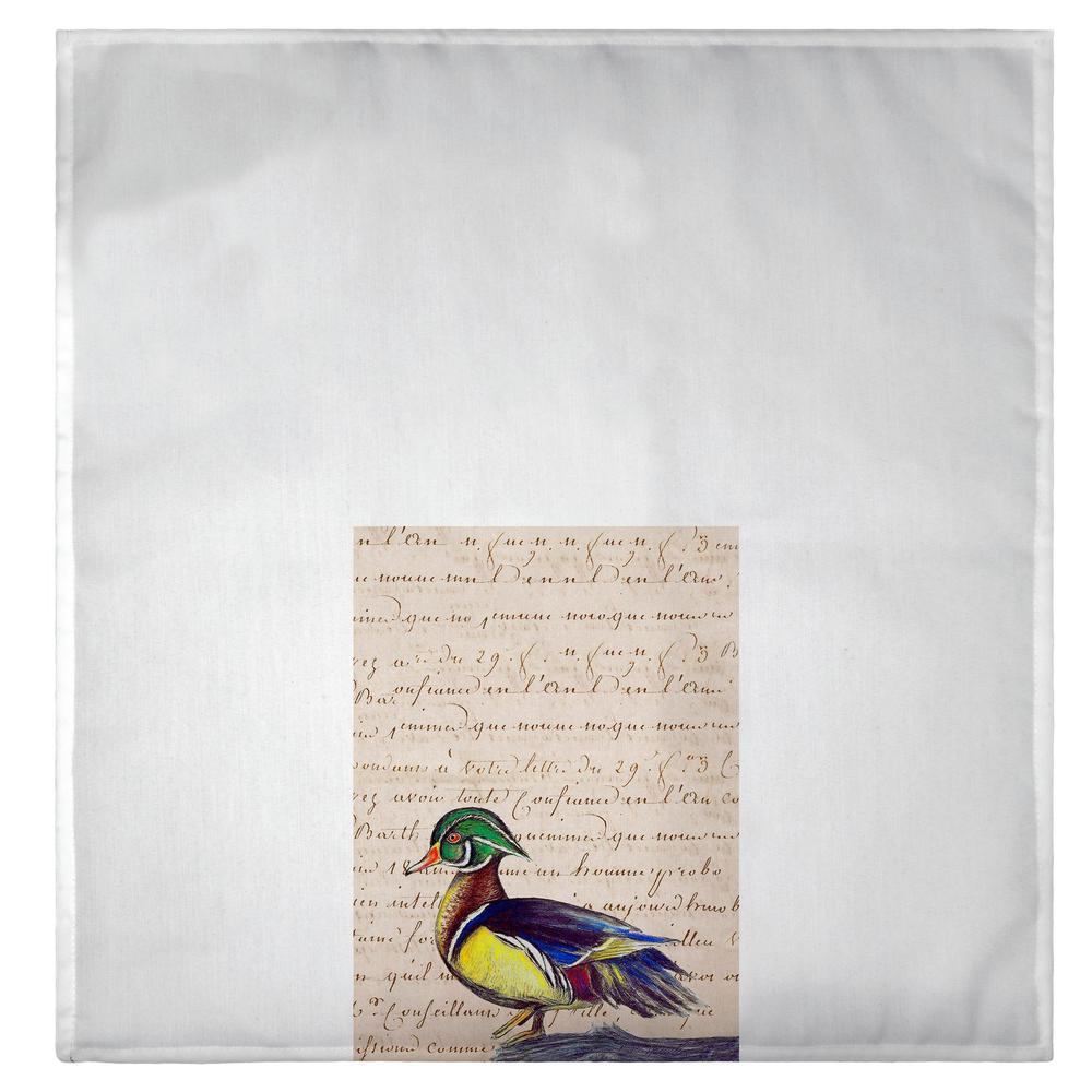 M Wood Duck Script Guest Towel. Picture 2