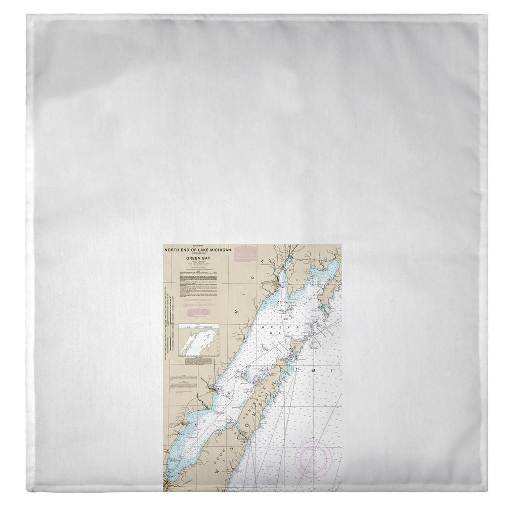 Door County, Green Bay, WI Nautical Map Guest Towel. Picture 2