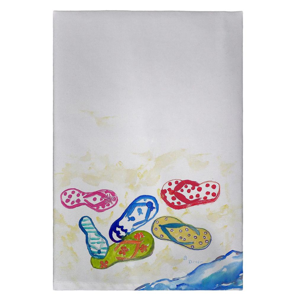 Six Flip Flops Guest Towel. Picture 1