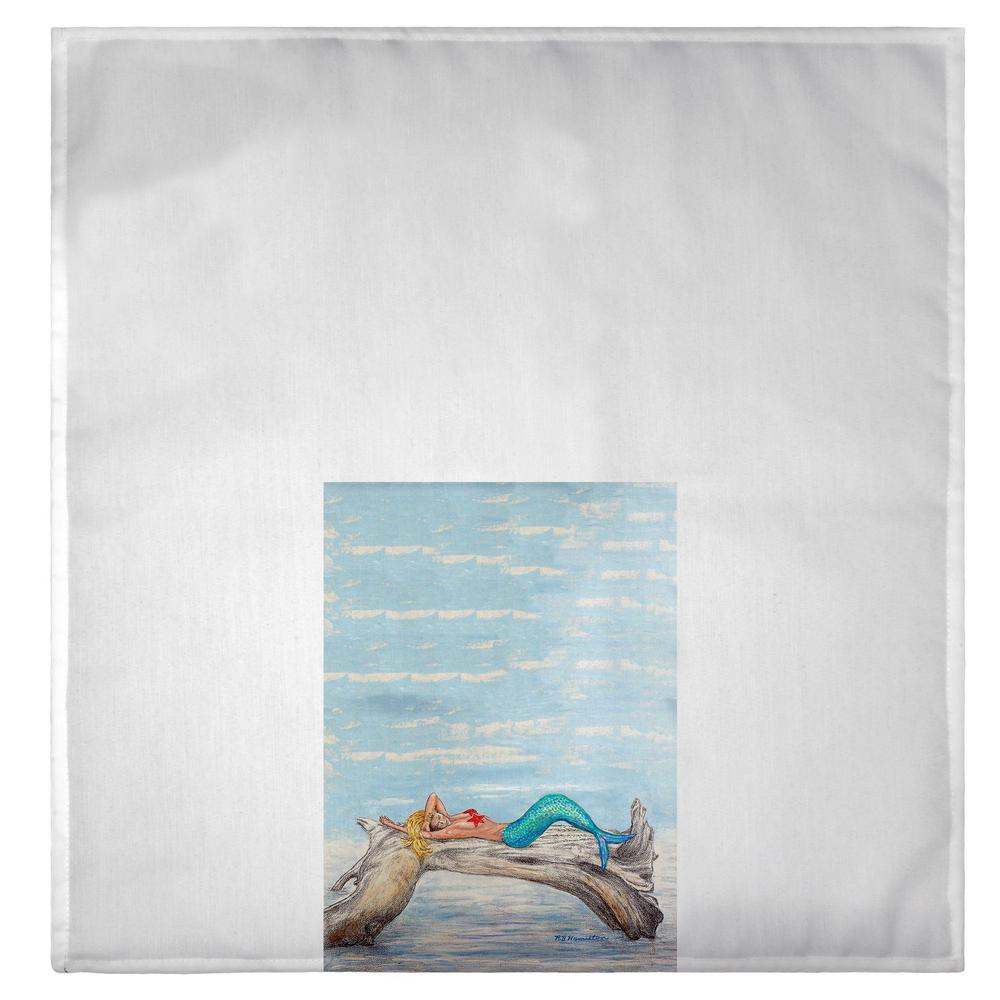 Mermaid on Log Guest Towel. Picture 2