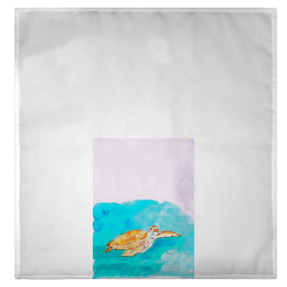 Brown Sea Turtle Guest Towel. Picture 2