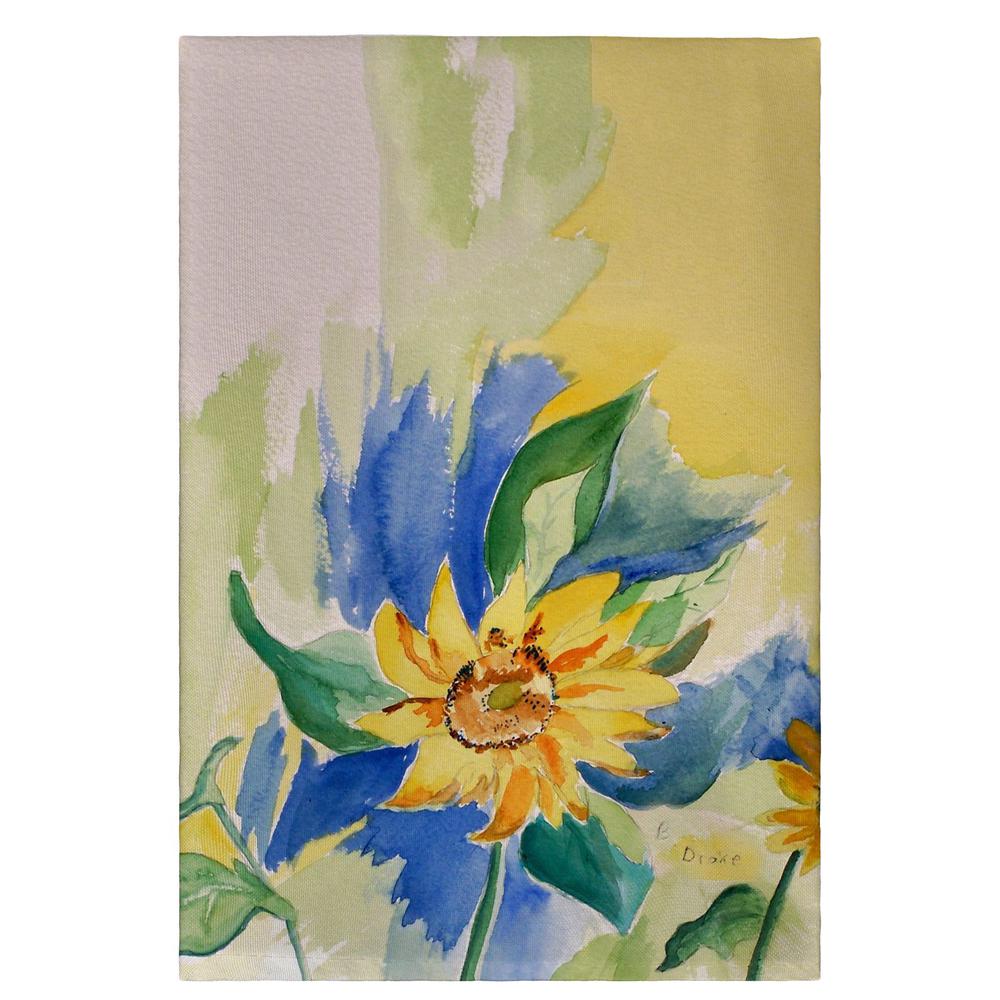 Betsy's Sunflowers Guest Towel. Picture 1