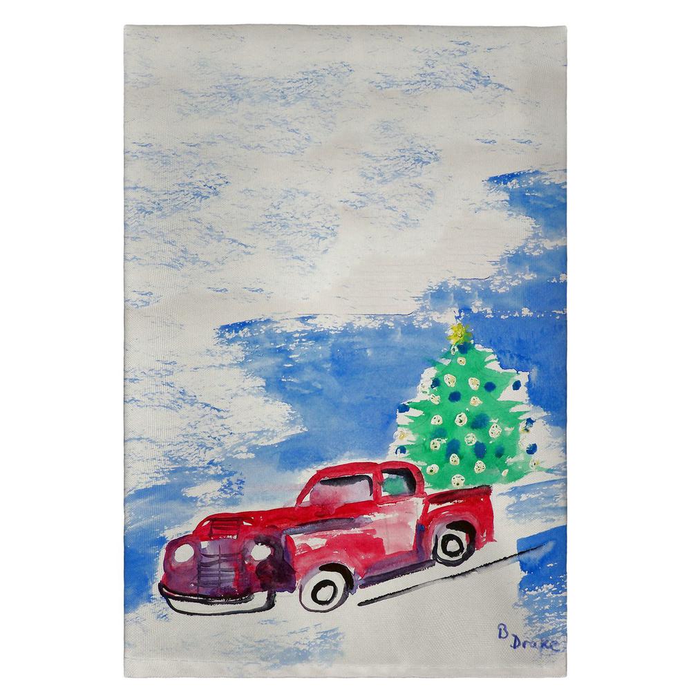 Truck and Tree Guest Towel. Picture 1
