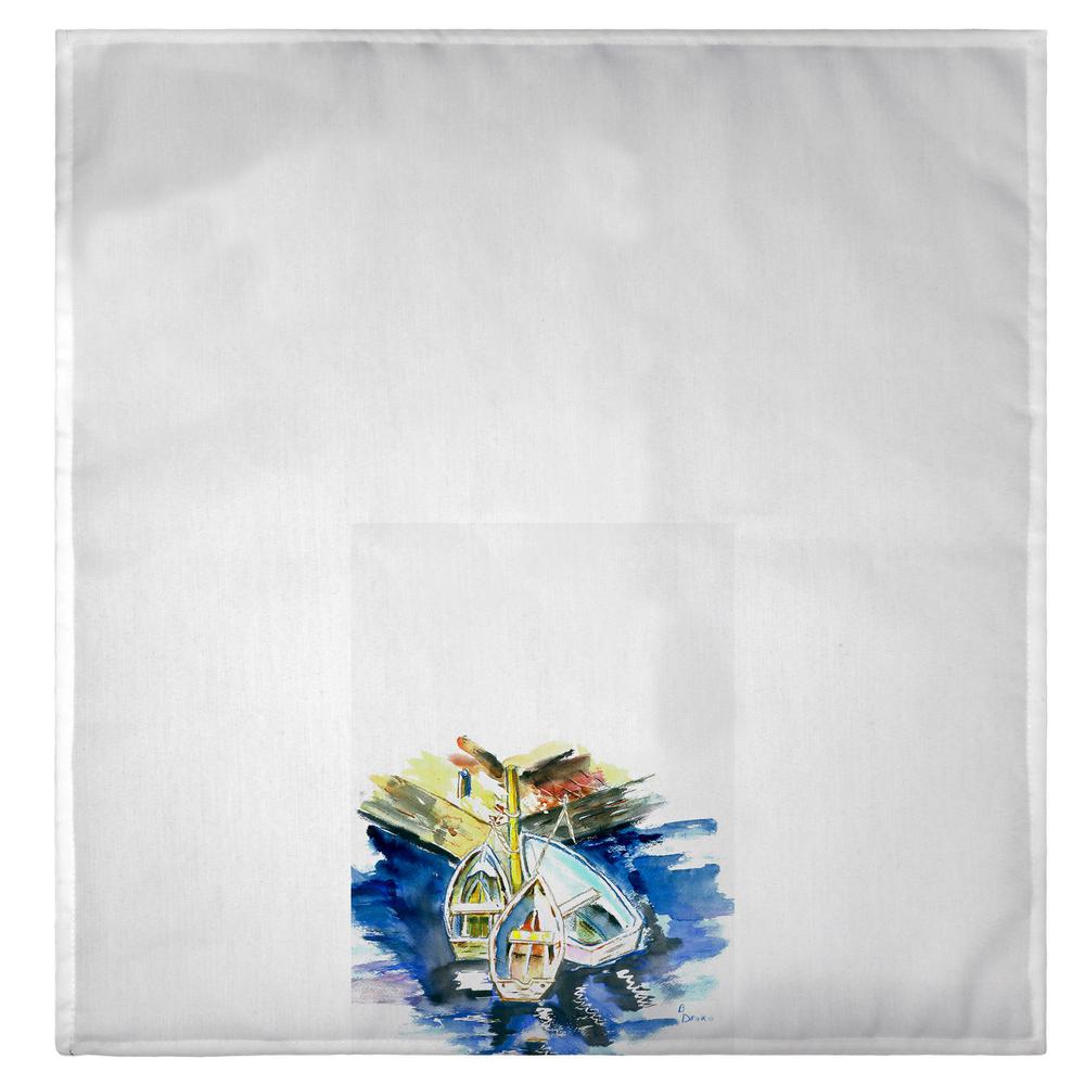 Three Row Boats Guest Towel. Picture 2