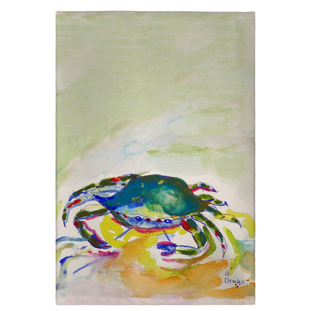 Green Crab Guest Towel. Picture 1