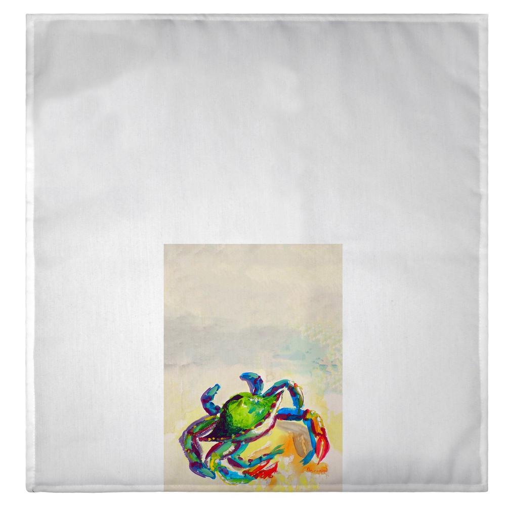 Teal Crab Guest Towel. Picture 2