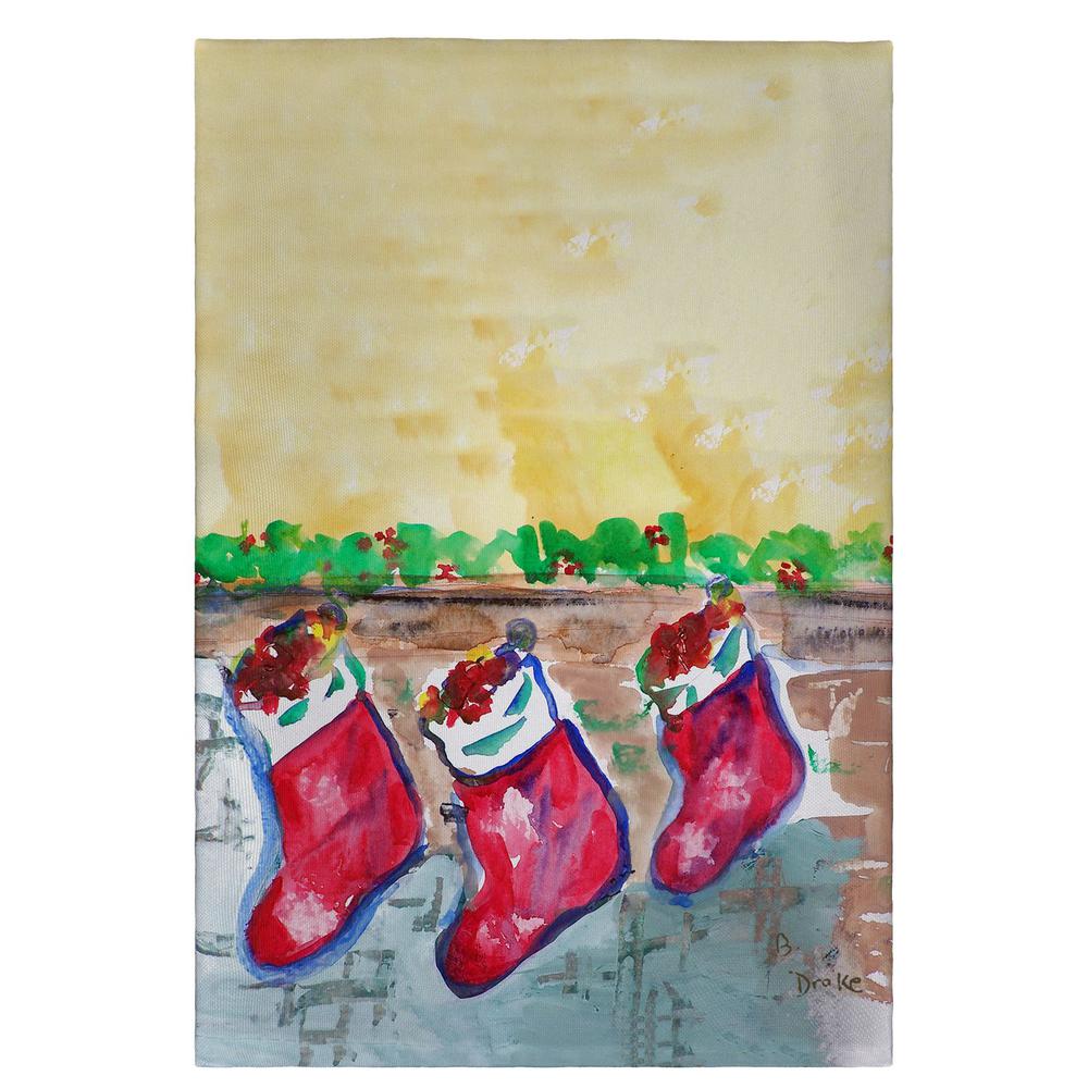 Christmas Stockings Guest Towel. Picture 1