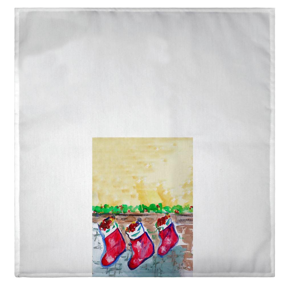 Christmas Stockings Guest Towel. Picture 2