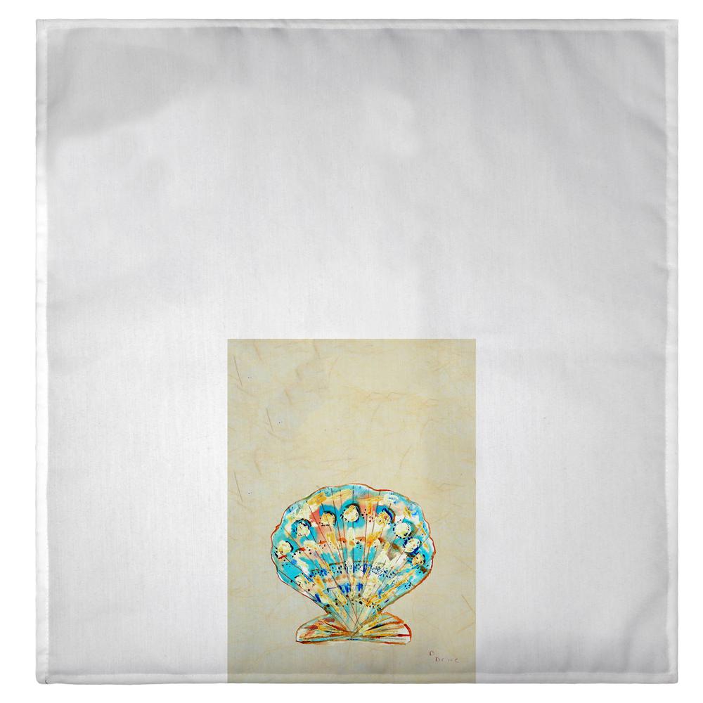 Teal Scallop Guest Towel. Picture 2