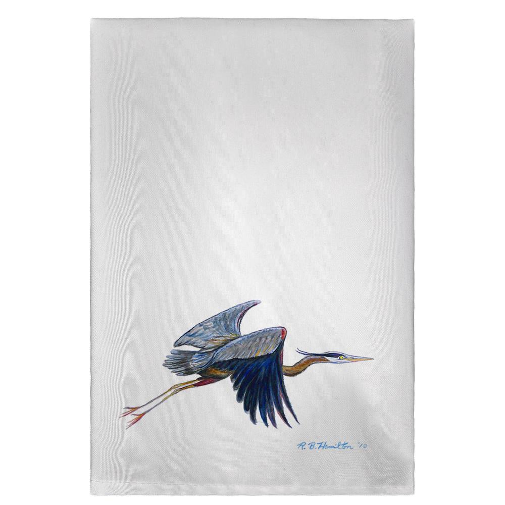 Eddie's Blue Heron Guest Towel. Picture 1