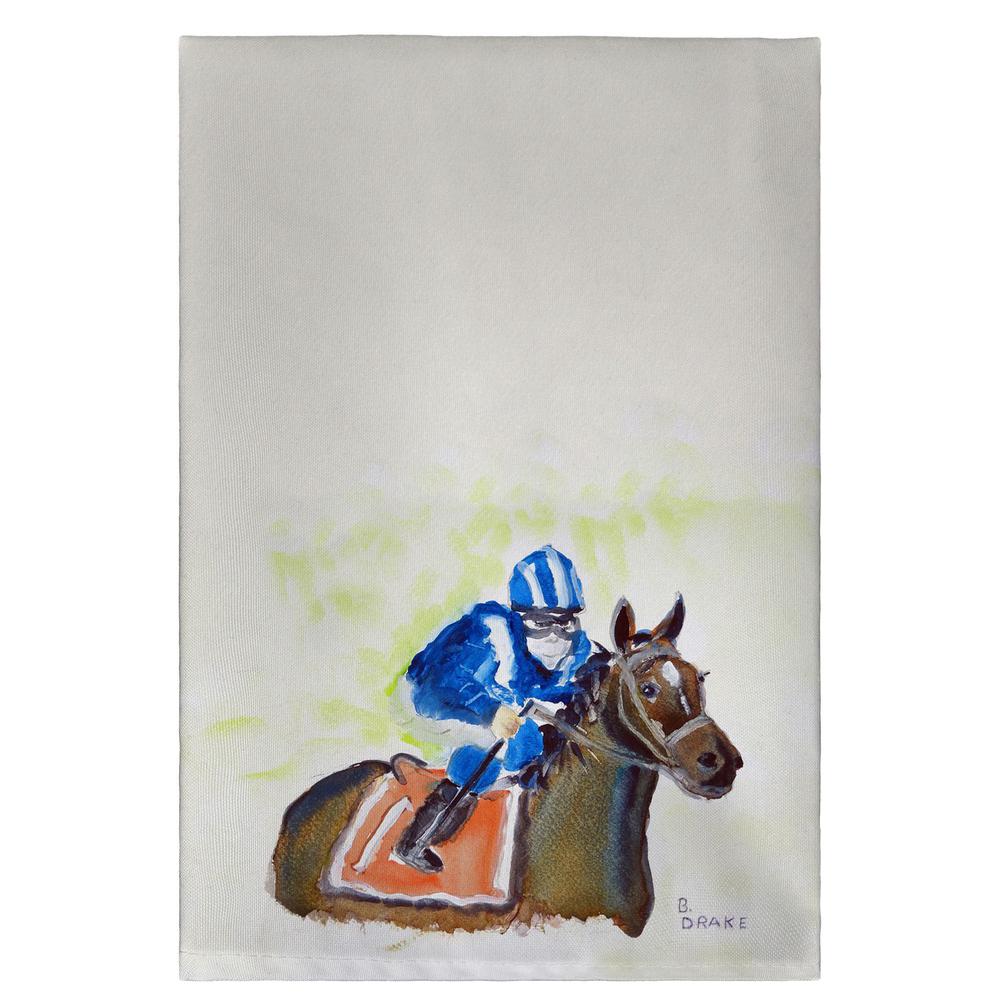 Horse and Jockey Guest Towel. Picture 1