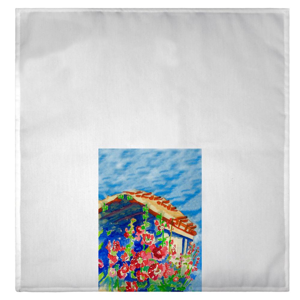 Hollyhocks Guest Towel. Picture 2