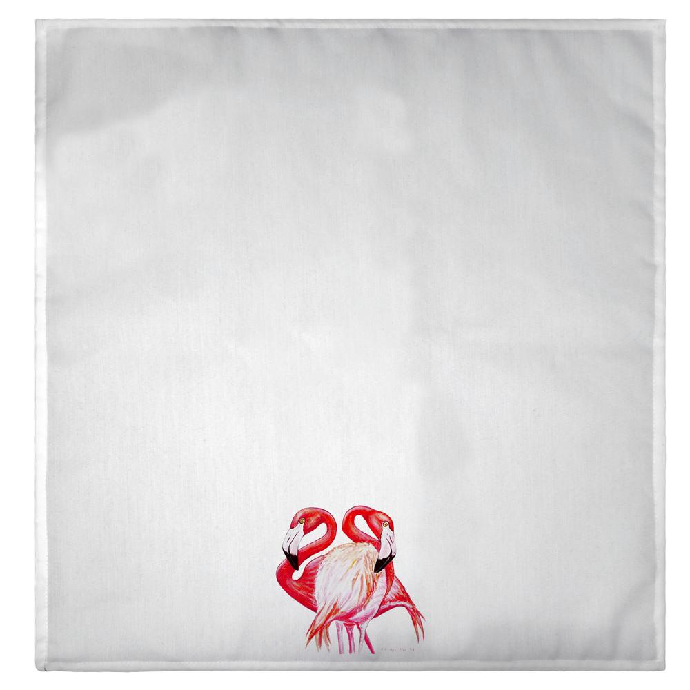 Two Flamingos Guest Towel. Picture 2