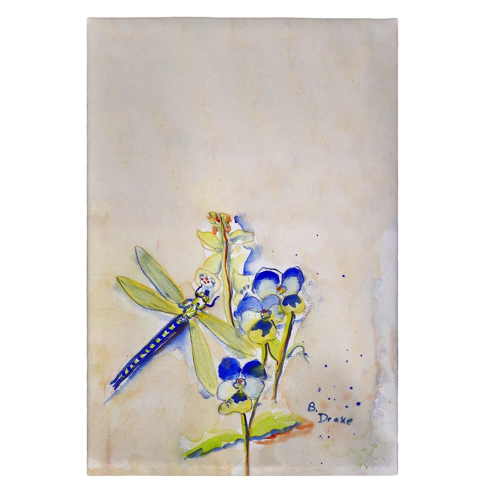 Blue DragonFly Guest Towel. Picture 1