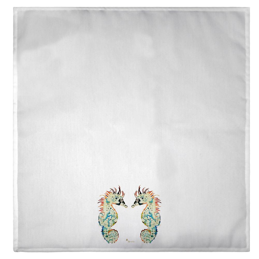 Betsy's Seahorses Guest Towel. Picture 2