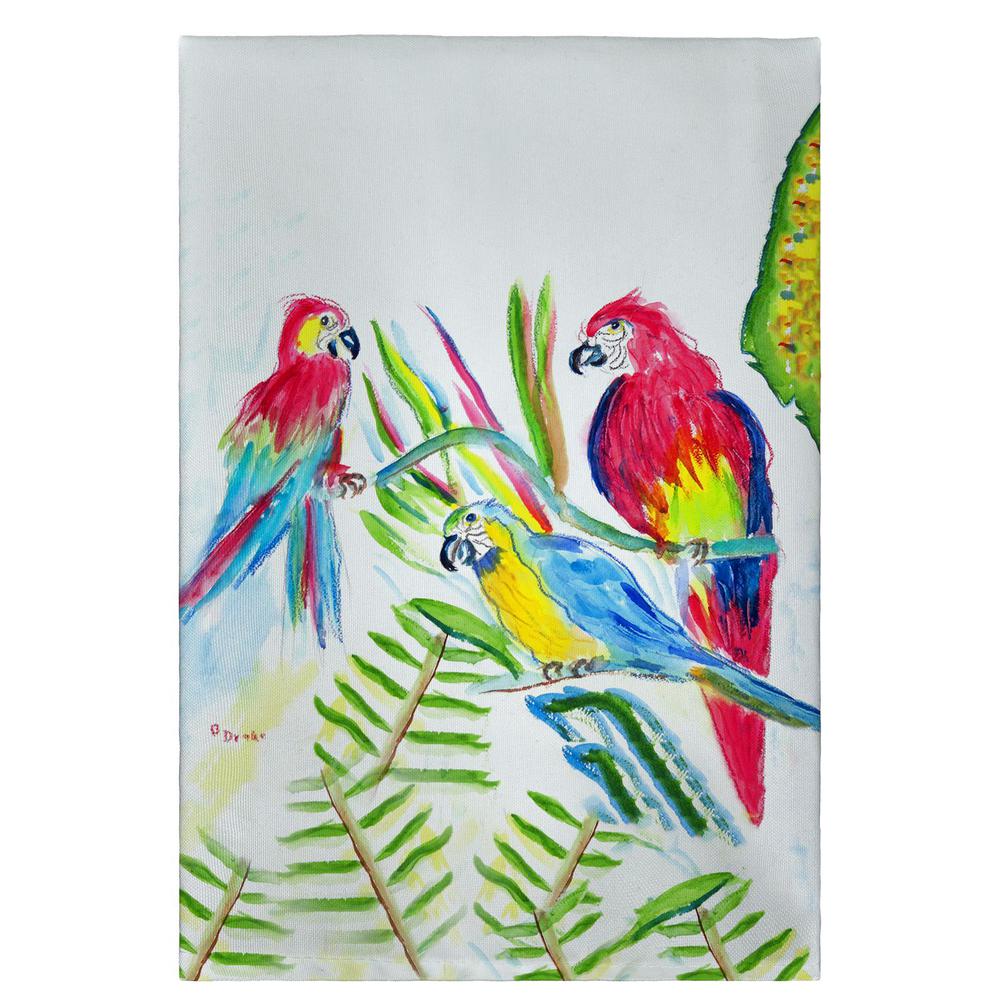 Three Parrots Guest Towel. Picture 1