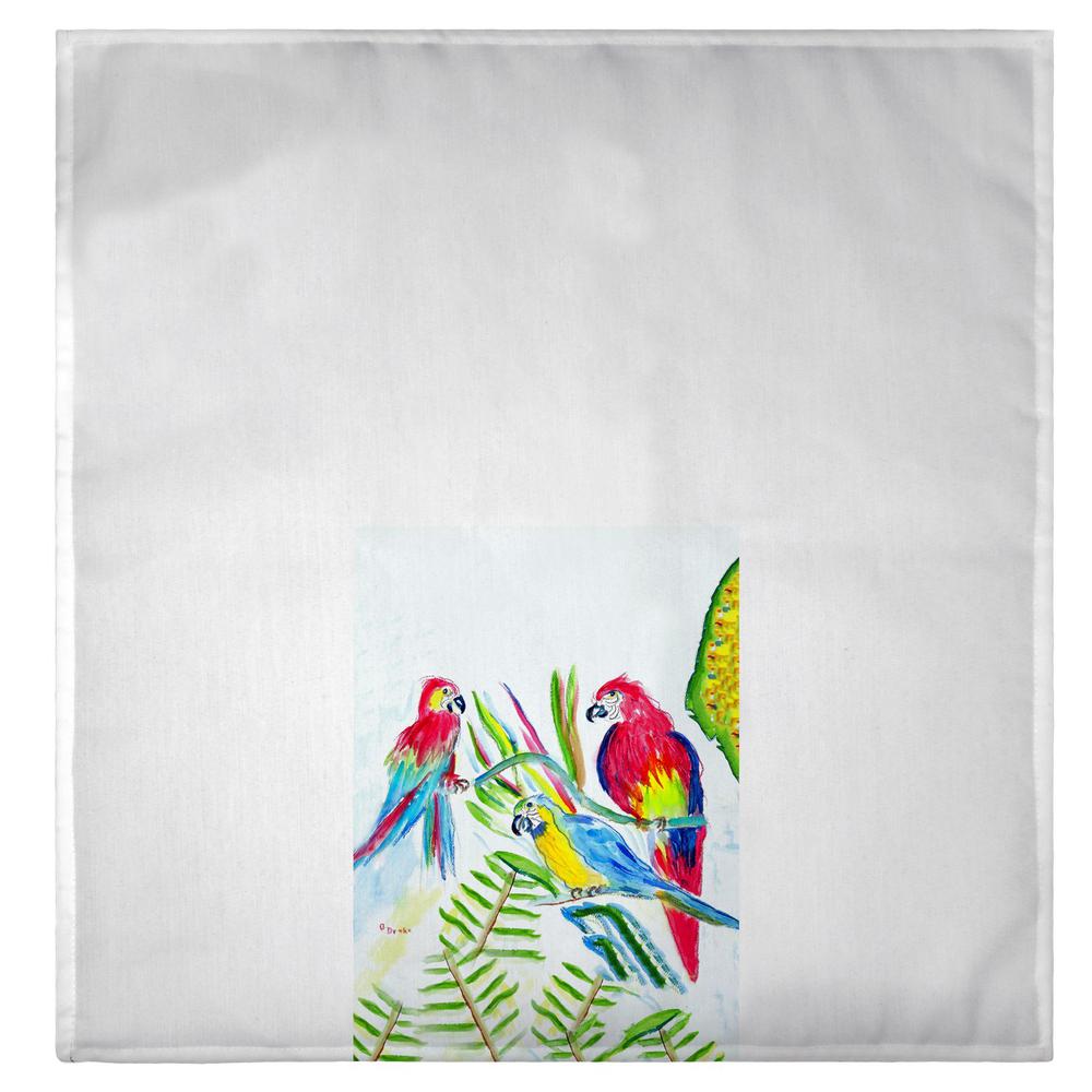 Three Parrots Guest Towel. Picture 2