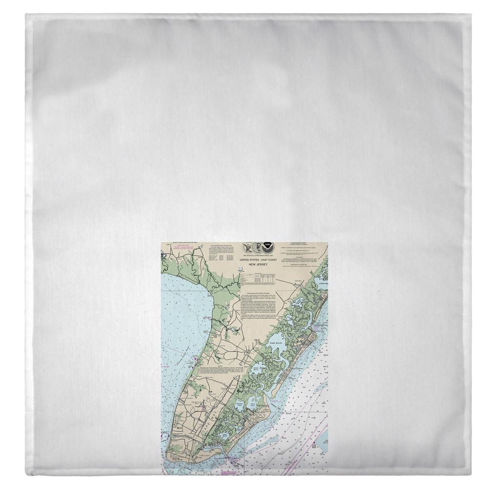 Cape May Peninsula, NJ Nautical Map Guest Towel. Picture 2
