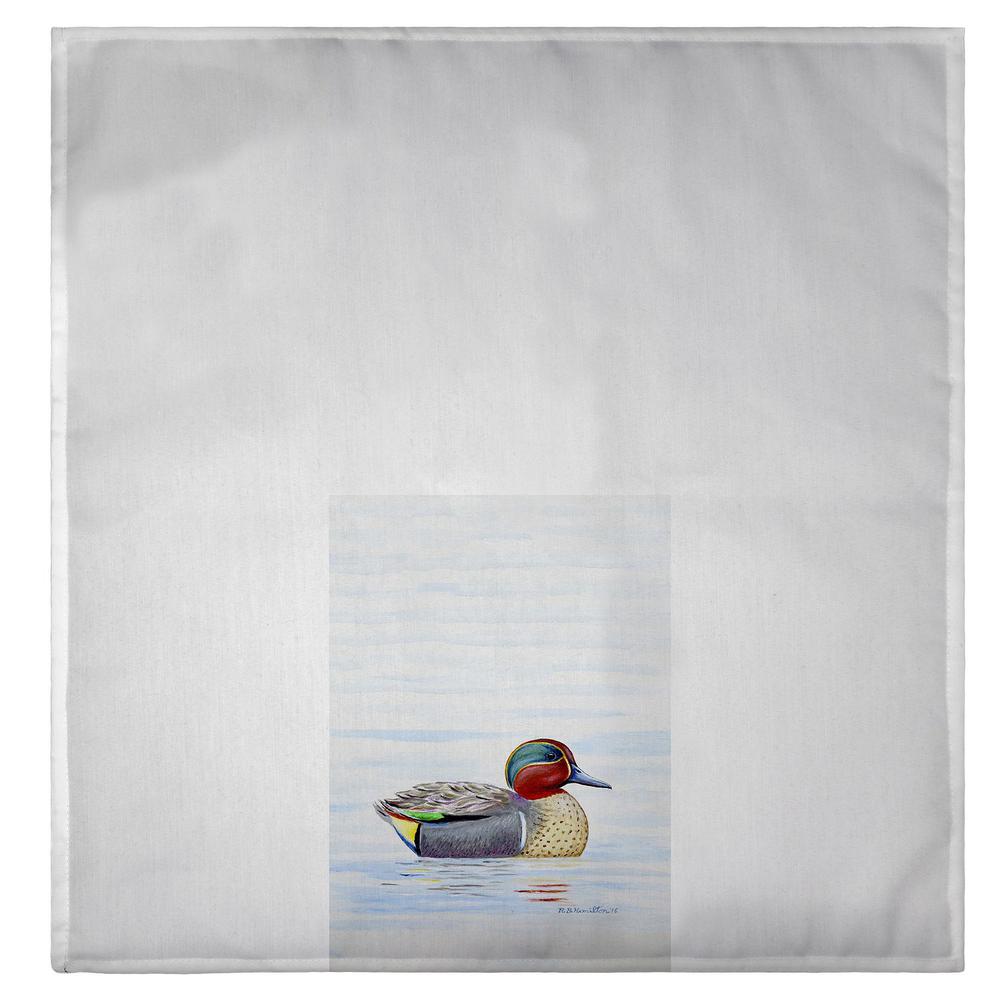 Green Wing Teal Guest Towel. Picture 2