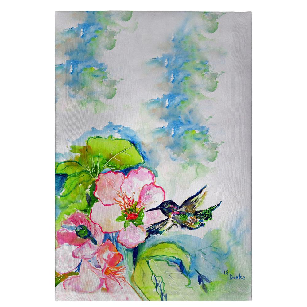 Bird and Hibiscus Guest Towel. Picture 1