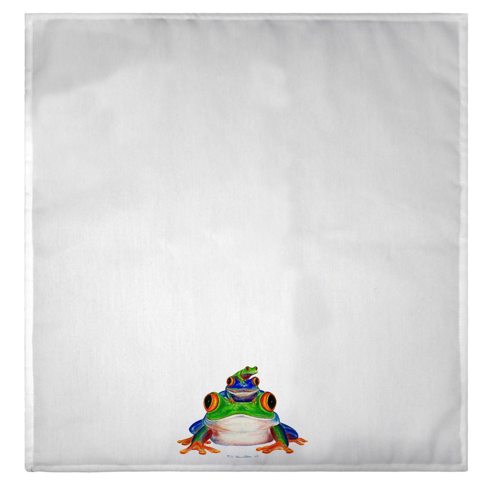 Stacked Frogs guest towel. Picture 2