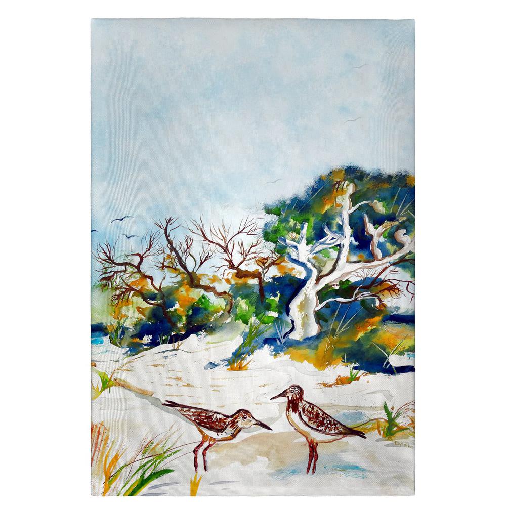 Trees & Beach Guest Towel. Picture 1