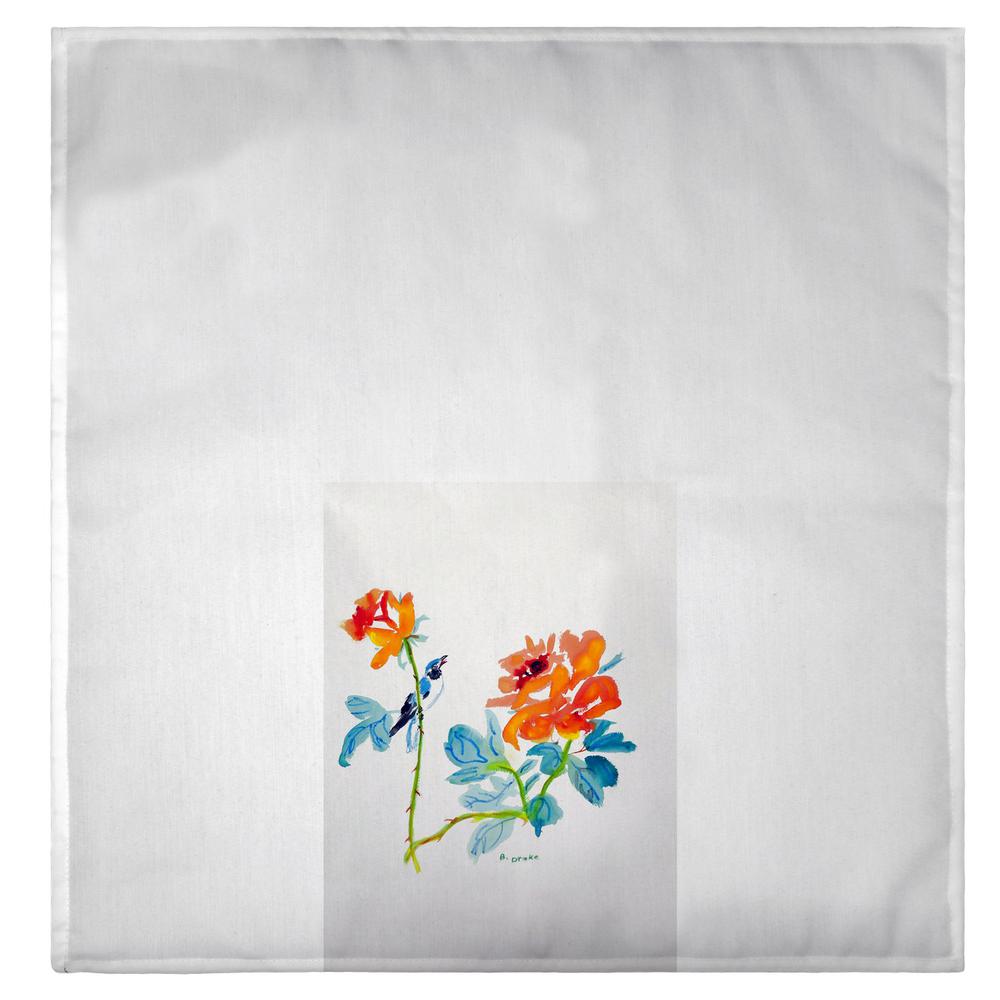 Bird and Roses Guest Towel. Picture 2