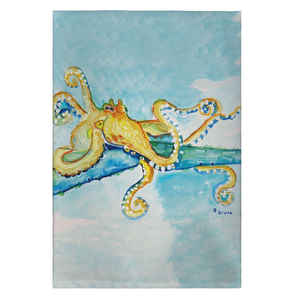 Gold Octopus Guest Towel. Picture 1