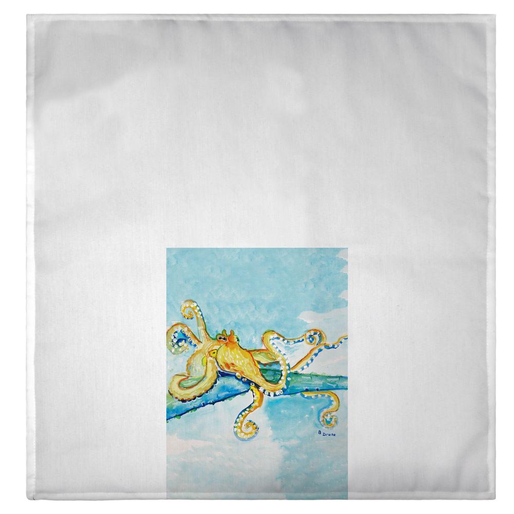 Gold Octopus Guest Towel. Picture 2