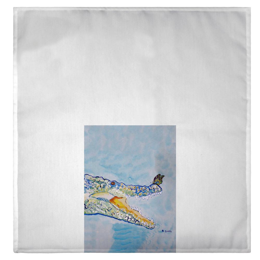 Croc and Butterfly Guest Towel. Picture 2
