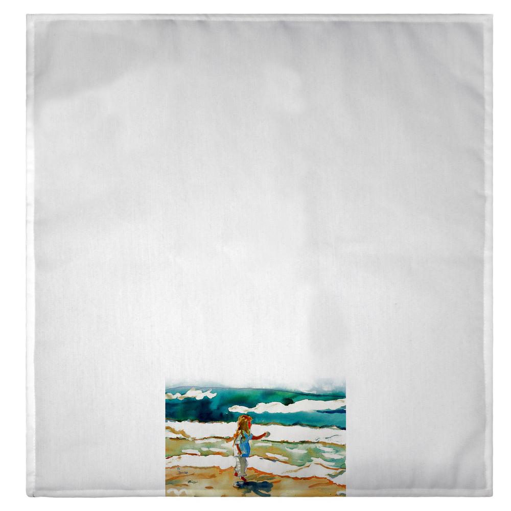 Girl at Beach Guest Towel. Picture 2