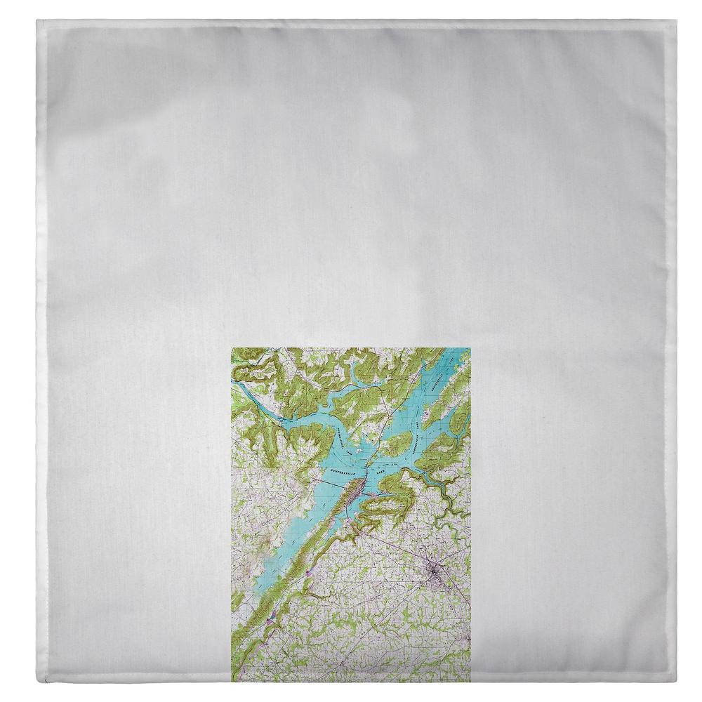 Lake Guntersville, AL Nautical Map Guest Towel. Picture 2
