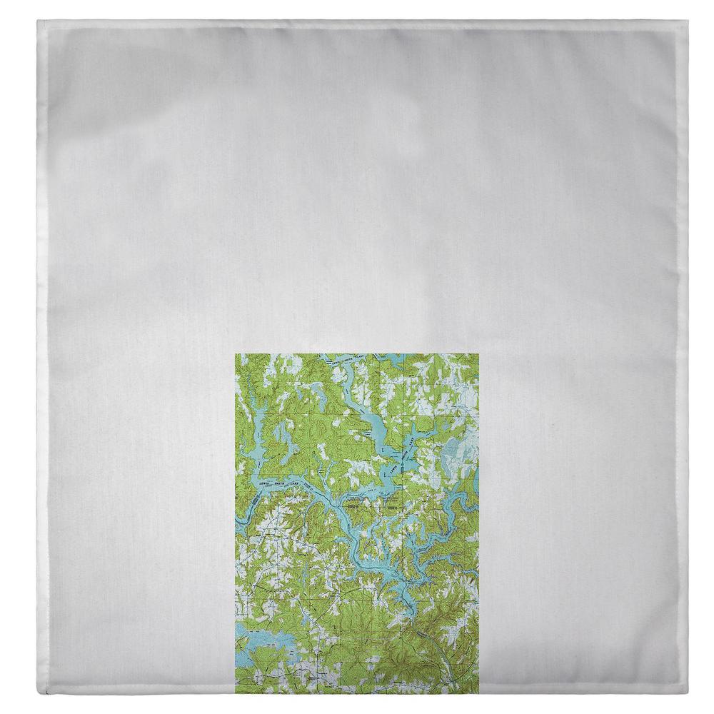 Lewis Smith Lake, AL Nautical Map Guest Towel. Picture 2