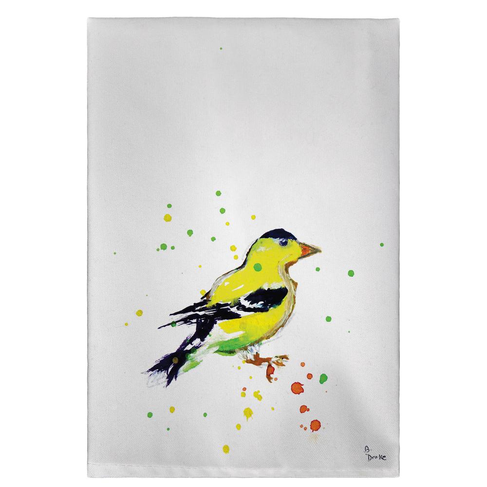 Betsy's Goldfinch Guest Towel. Picture 1