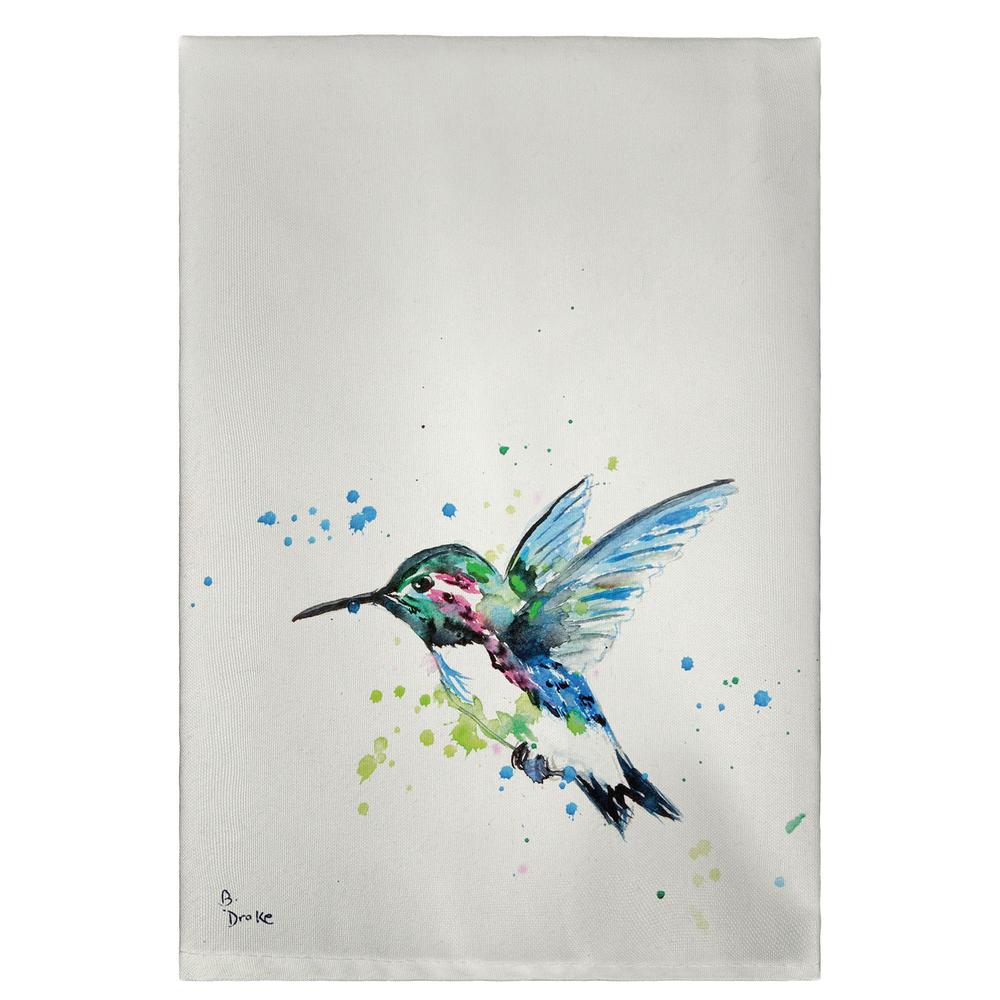 Green Hummingbird Guest Towel. Picture 1