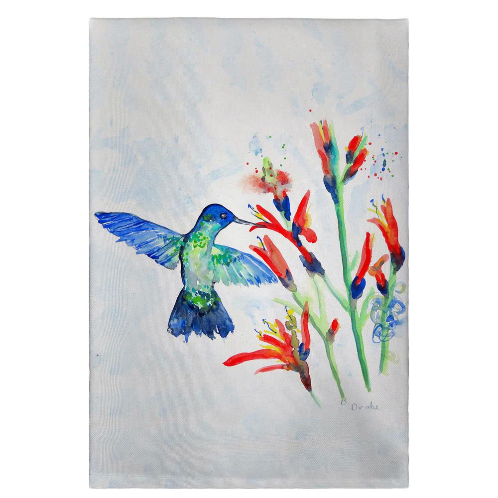 H Bird and Fire Plant Guest Towel. Picture 1