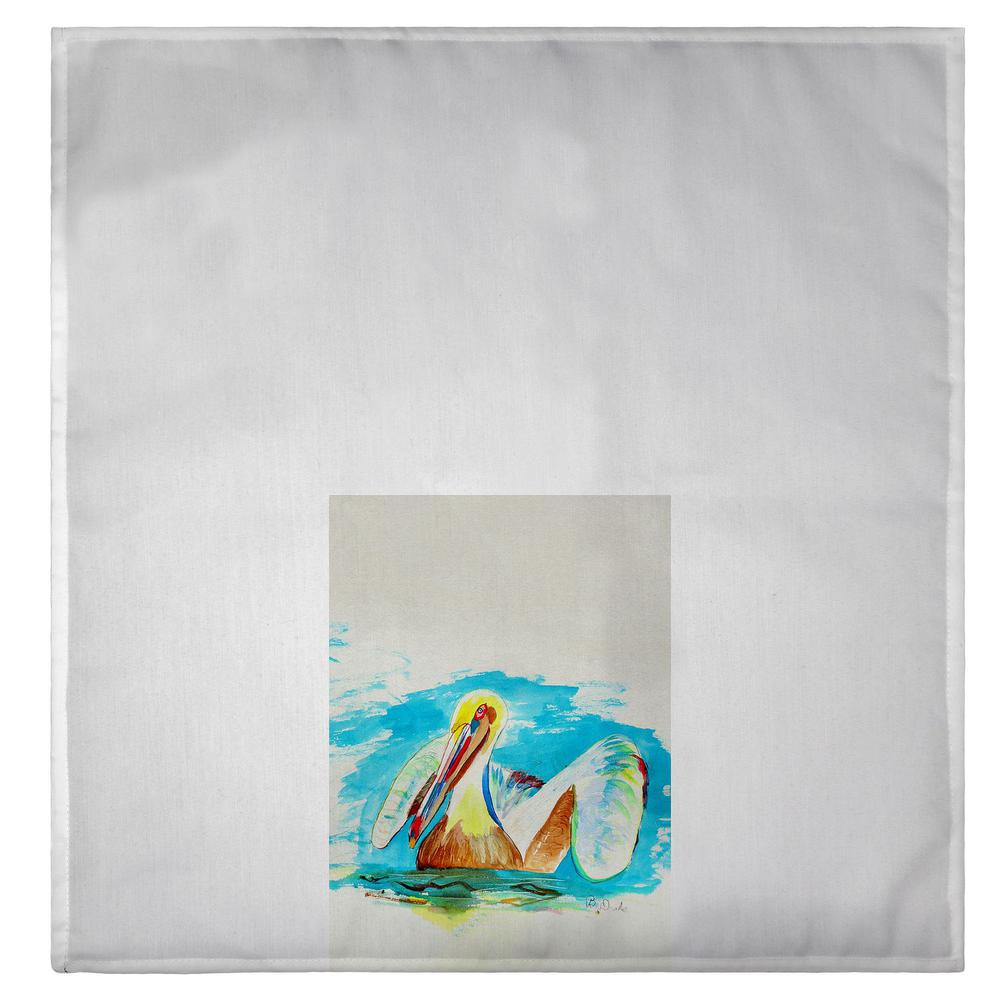 Pelican in Teal Guest Towel. Picture 2