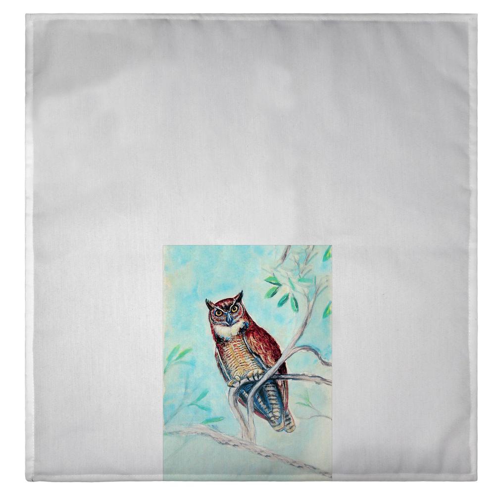 Owl in Teal Guest Towel. Picture 2