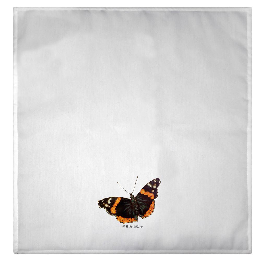Red Admiral ButterFly Guest Towel. Picture 2