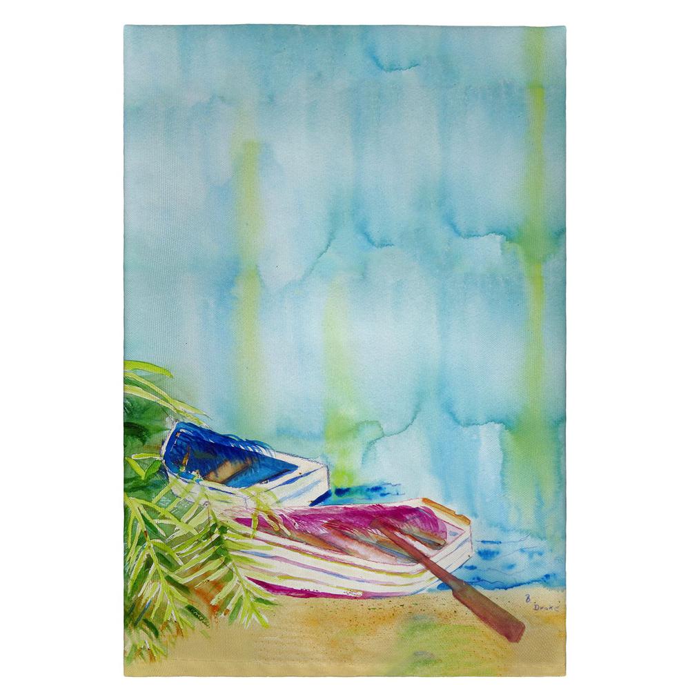 Watercolor Rowboats Guest Towel. Picture 1