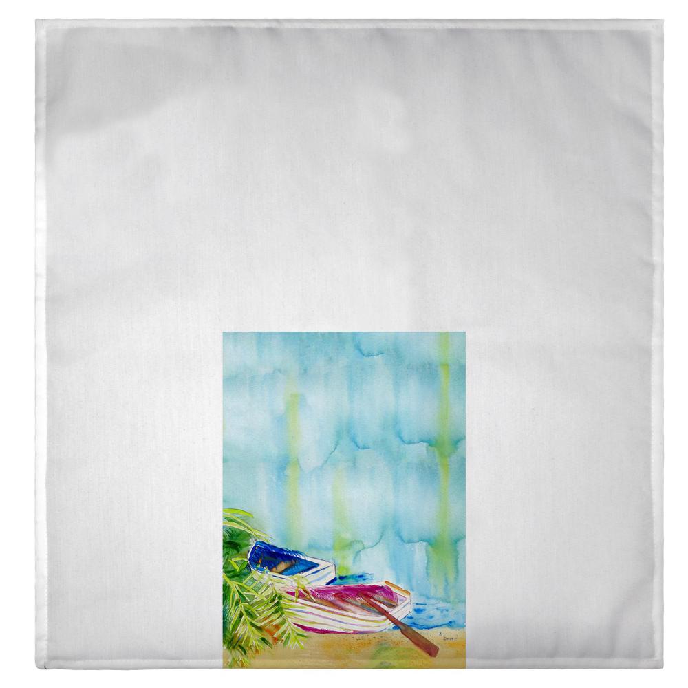 Watercolor Rowboats Guest Towel. Picture 2