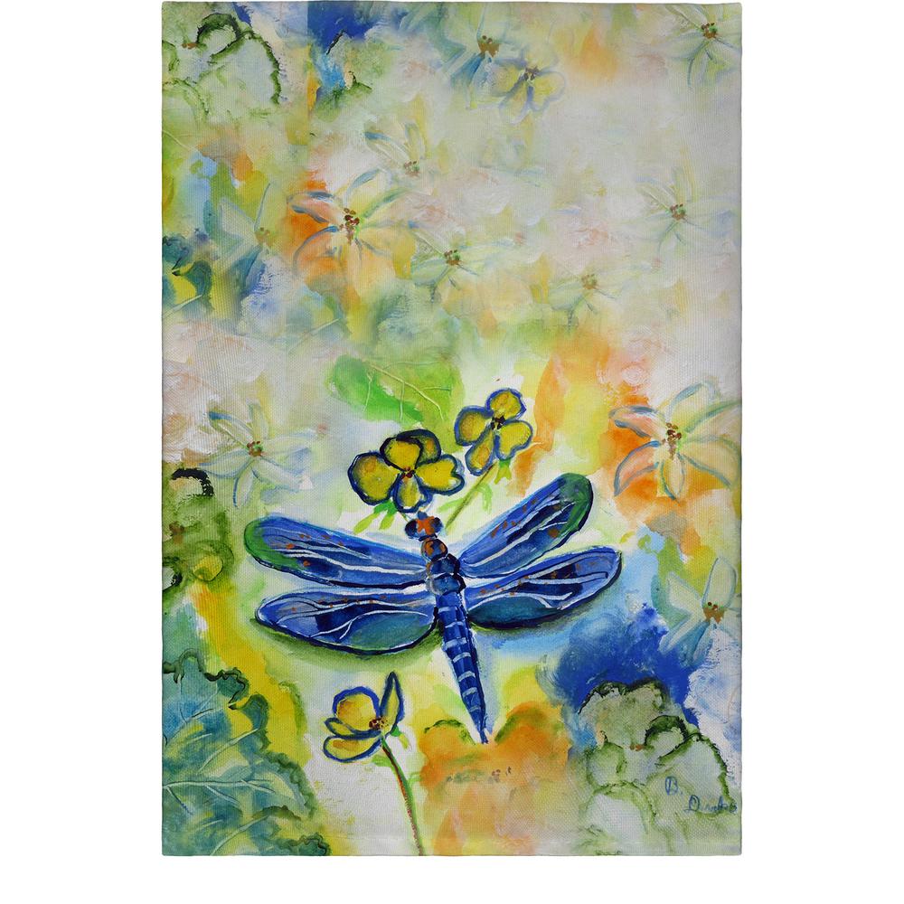 Dragonfly's Garden Guest Towel. Picture 1
