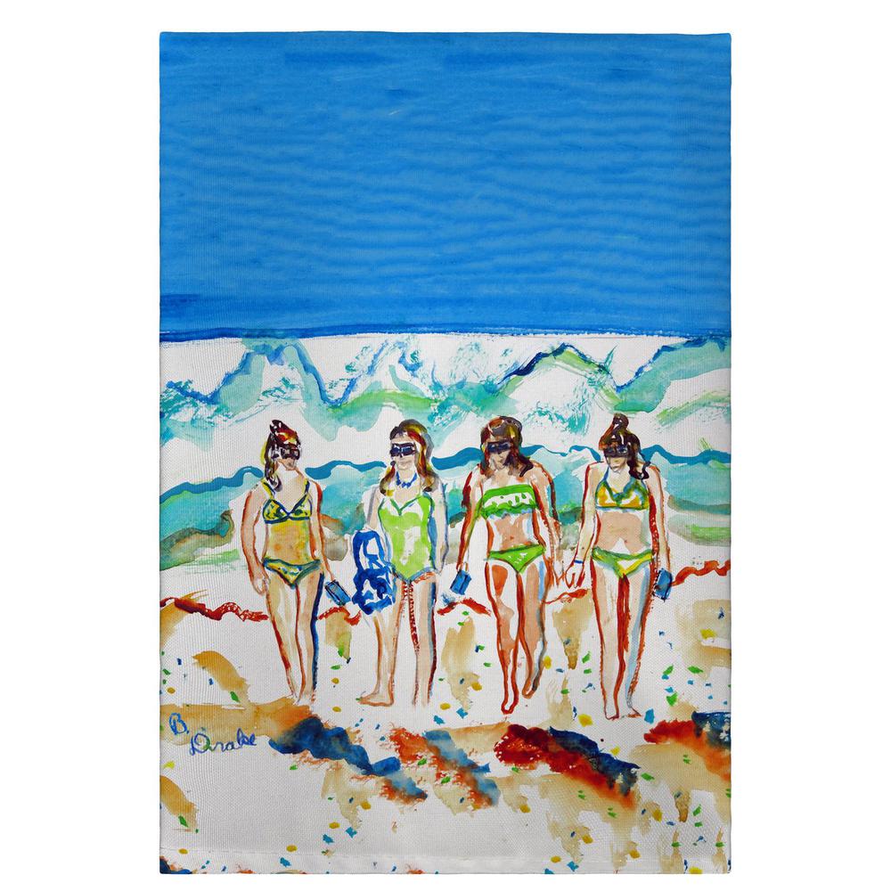 The Girls Walking Guest Towel. Picture 1