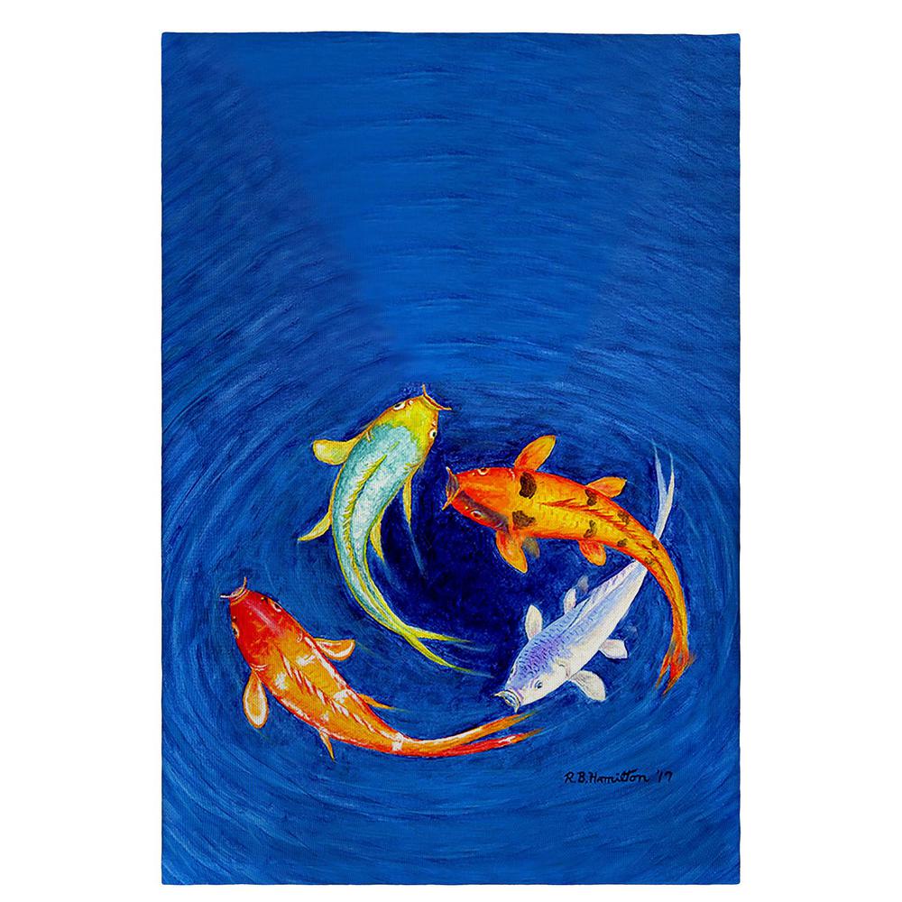 Swirling Koi Guest Towel. Picture 1
