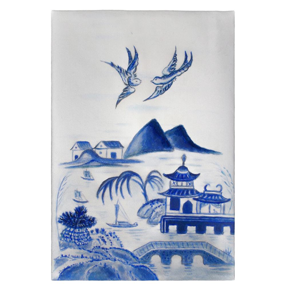 Canton Scene Guest Towel. Picture 1
